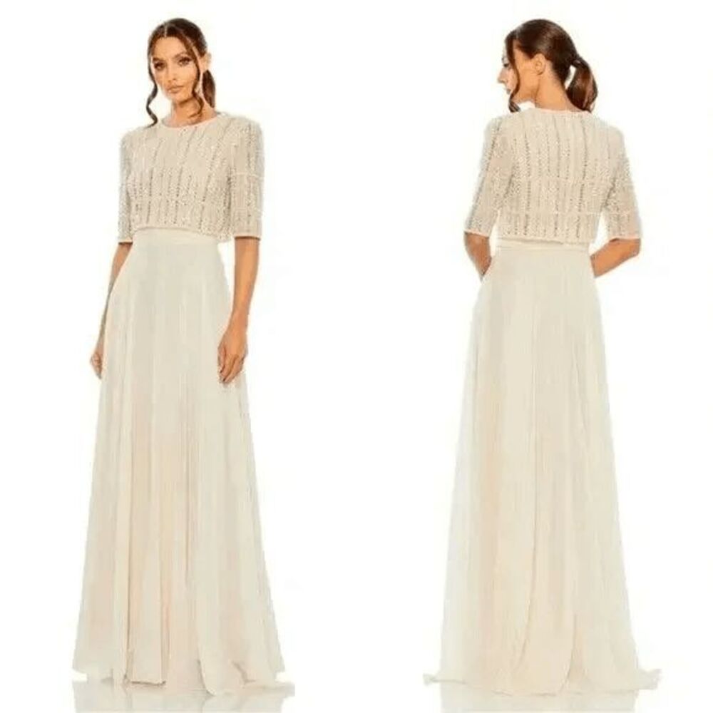 Mac Duggal 9180 Long Mother of the Bride Formal Dress Size 10